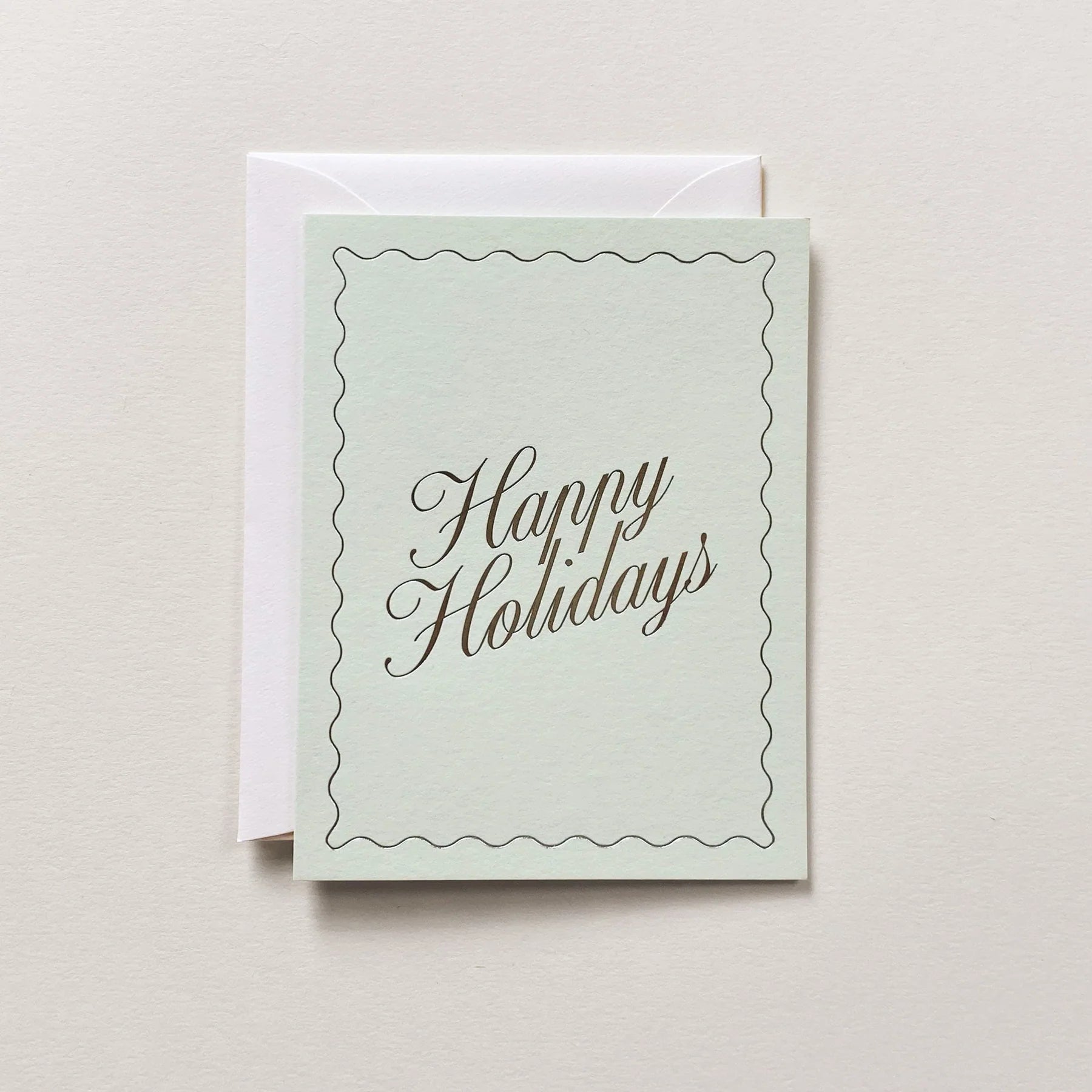 "Happy Holidays" Pistachio - Single Card