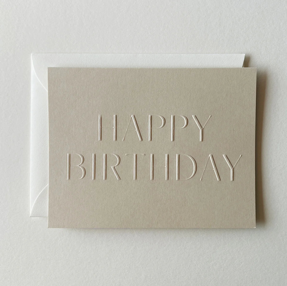 "Happy Birthday" Sand - Single Card