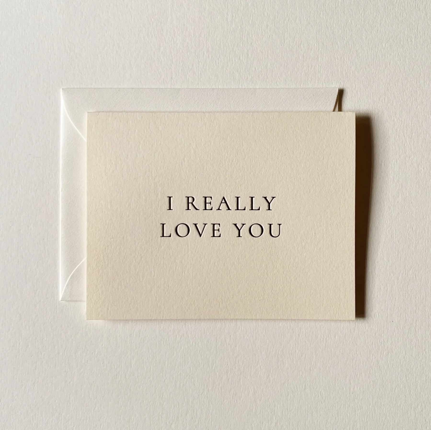"I Really Love You" Cream - Single Card