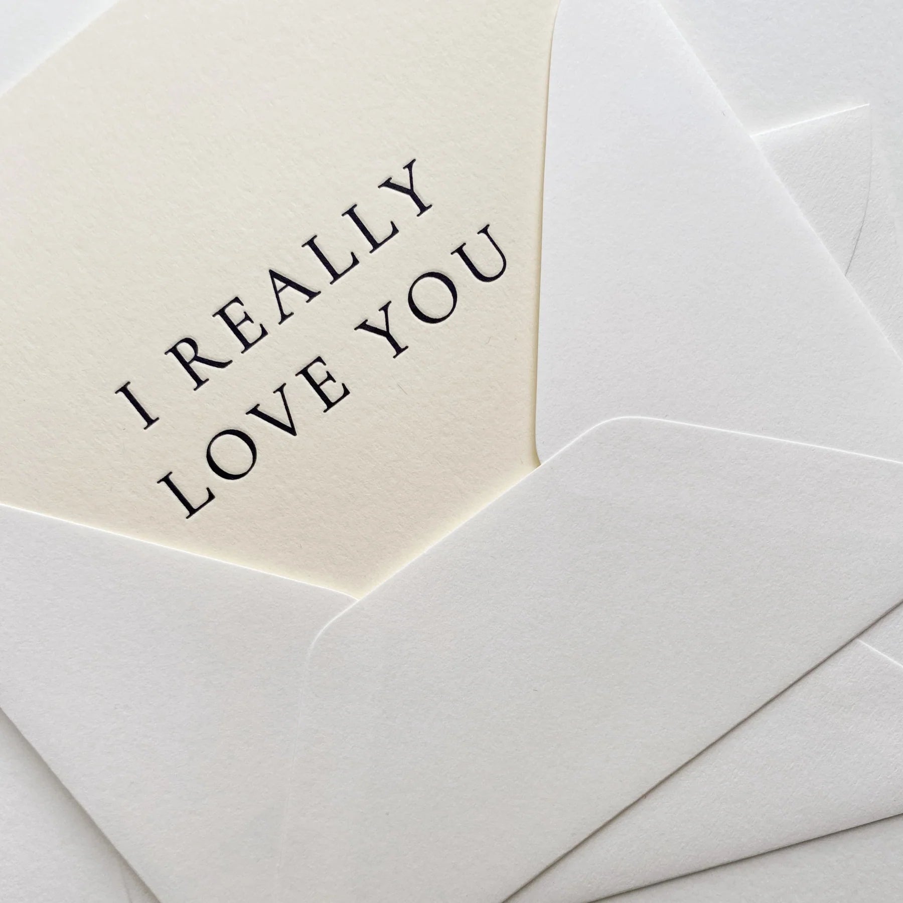 "I Really Love You" Cream - Single Card