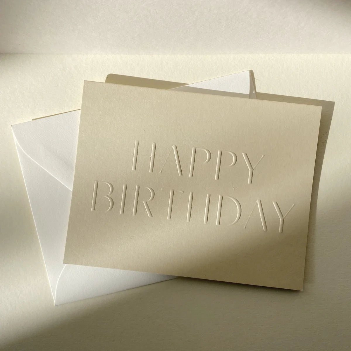 "Happy Birthday" Sand - Single Card