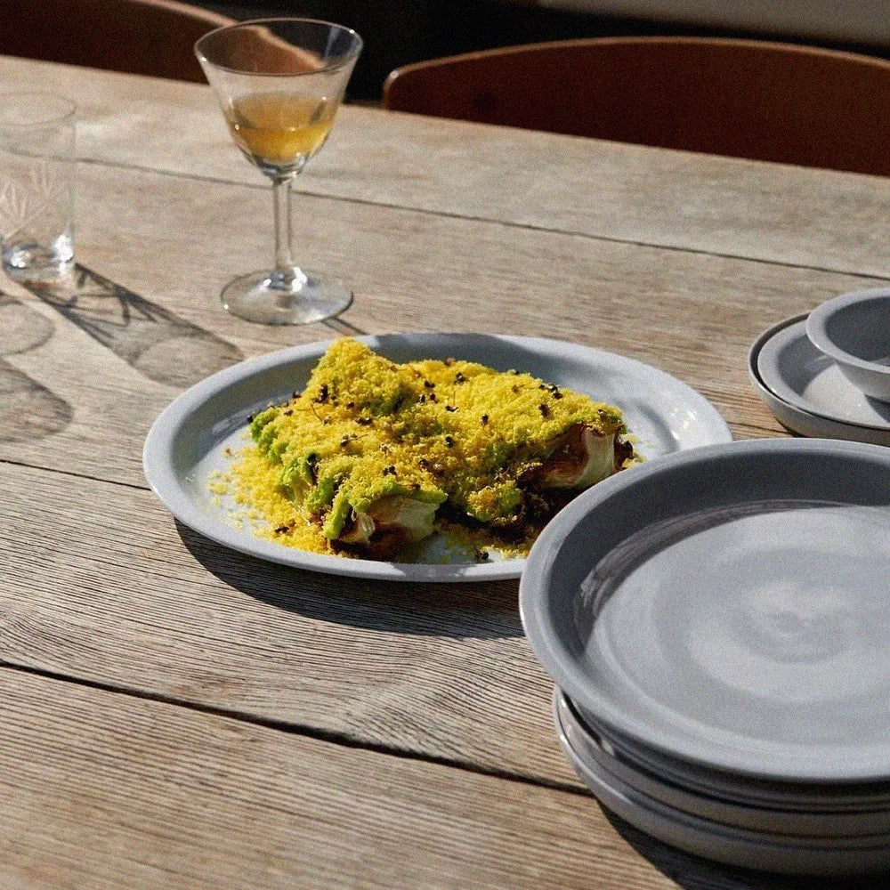 Oval Flat Dinner Plate by Cecilie Manz